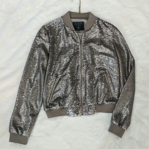 Zip up sequined jacket - Picture 1 of 3